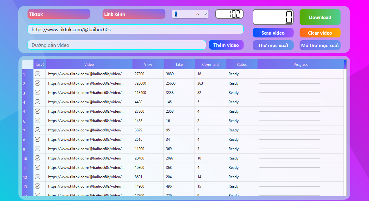 Edric Download Pro - Tải video tikok hàng loạt